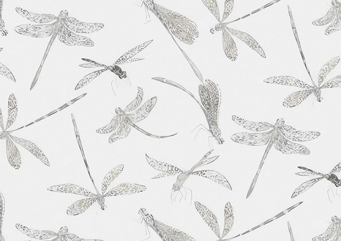 Dragonflies, Soft White - Roman Blind - Image 7